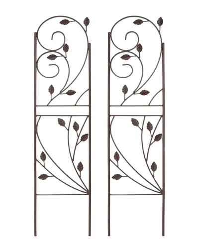 Sunnydaze 2-pack Wire Garden Trellis For Outdoor Climbing Flowers & Vines In Black