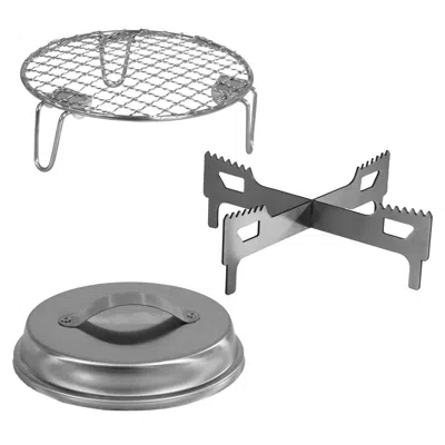 Sunnydaze 3-piece Stainless Steel Smokeless Fire Pit Accessory Kit - 7.25"