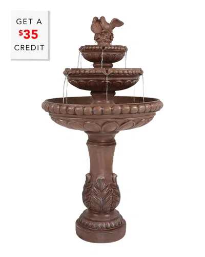 SUNNYDAZE SUNNYDAZE 3-TIER DOVE PAIR OUTDOOR WATER FOUNTAIN 43IN PATIO AND GARDEN FEATURE WITH $35 CREDIT