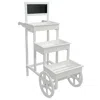 Sunnydaze 3-tiered Fir Wood Plant Stand With Chalkboard - 44.25" H - White