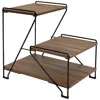 Sunnydaze 3-tiered Woodgrain-look Accent Table