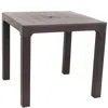 Sunnydaze 31" Square Polypropylene Indoor/outdoor Patio Dining Table, Brown