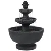 Shop Sunnydaze 34"h Electric Polyresin 3-tier Budding Fruition Outdoor Water Fountain