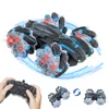 Sunnydaze 360-degree Rotating Light-up Remote Control Stunt Car - 1:24