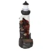 Sunnydaze 36"h Electric Polyresin Gull's Cove Lighthouse Outdoor Water Fountain With Led Light