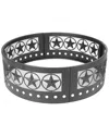 Sunnydaze 36in Wood Burning Fire Ring Steel With Four-star Cut-out Campfire Fire In Black