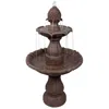 Sunnydaze 38"h Electric Polyresin And Fiberglass 2-tier Curved Plinth Outdoor Water Fountain