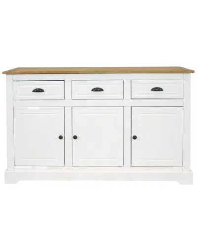 Sunnydaze 3-door Pine Sideboard In White
