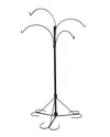 Sunnydaze 4-arm Hanging Flower Plant Basket Stand With Adjustable Arms 84in Tall In Black