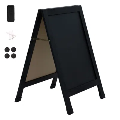 Sunnydaze 40 In. X 20 In. Double-sided Magnetic A-frame Chalkboard With Chalk And Eraser