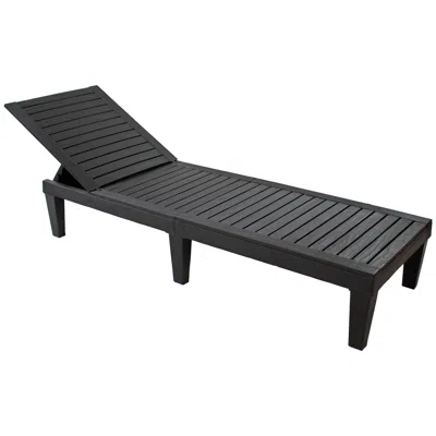 Sunnydaze 5-position Adjustable Sun Lounger Polypropylene Resin - Black