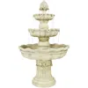 Sunnydaze 51"h Electric Polyresin And Fiberglass 3-tier Pineapple Top Outdoor Water Fountain