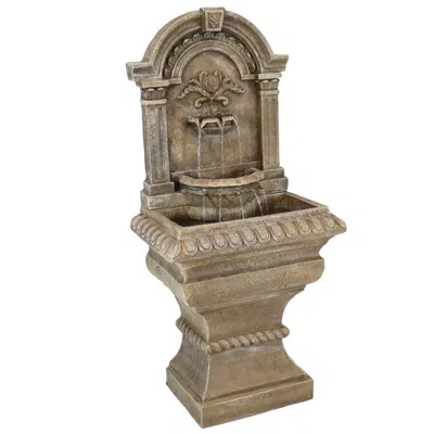 Sunnydaze 51"h Electric Polyresin Ornate Lavello Outdoor Water Fountain In Brown
