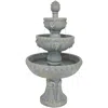 Sunnydaze 53"h Electric Fiberglass And Resin 4-tier Lion Head Design Outdoor Water Fountain