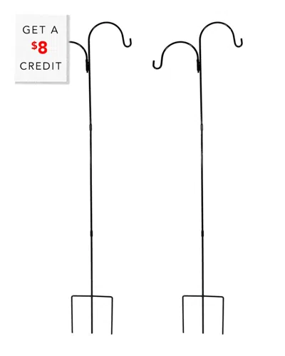 SUNNYDAZE SUNNYDAZE 84IN DURABLE POWDER-COATED STEEL DOUBLE SHEPHERD HOOK HANGER WITH $8 CREDIT