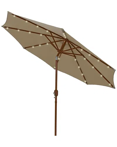 Sunnydaze 8.5ft Outdoor Patio Umbrella With Tilt, Crank & Vent In Brown