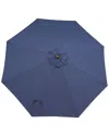Sunnydaze 9' Fade Resistant Outdoor Patio Umbrella With Auto Tilt In Blue