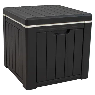 Sunnydaze 9-gallon Outdoor Cooler Box - Polypropylene Resin - Black