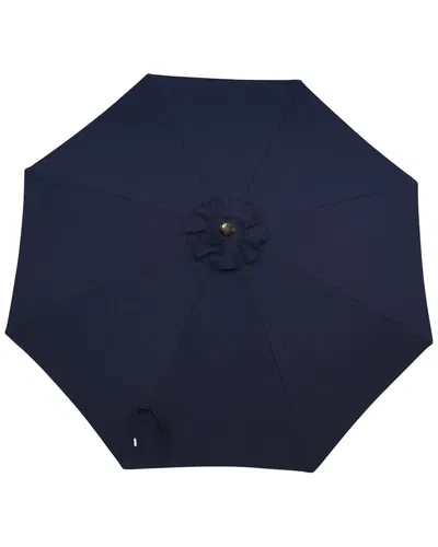 Sunnydaze 9' Outdoor Navy Blue Sunbrella Aluminum Market Patio Deck Umbrella