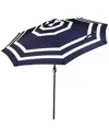 Sunnydaze 9' Outdoor Patio Umbrella With Push Button Tilt & Crank In Blue