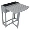 Sunnydaze Acacia Wood Folding Table With Planter Box - 30.5" H