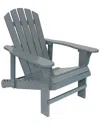 Sunnydaze Outdoor Natural Fir Wood Lounge Backyard Patio Adirondack Chair With Adjustable Backrest In Grey