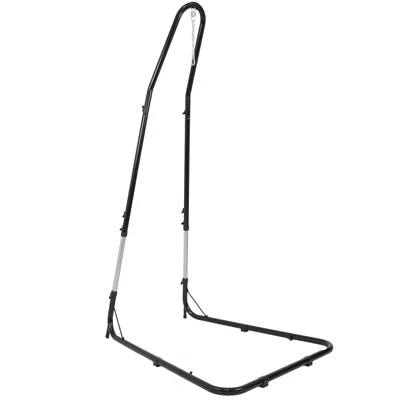 Sunnydaze Adjustable Heavy-duty Steel Hammock Chair Stand - 79" To 93"/330 Lb Weight Capacity - Black