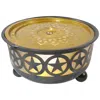 Sunnydaze All Star Galvanized Iron Bowl Fountain With Led Lights - 25.25" Diameter X 14.25" H