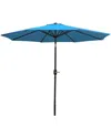 Sunnydaze Aluminum Patio Market Umbrella With Tilt And Crank In Blue