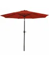 Shop Sunnydaze Aluminum Patio Market Umbrella With Tilt And Crank In Orange