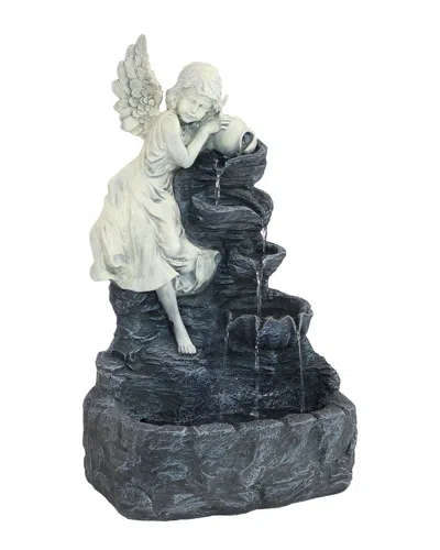 SUNNYDAZE SUNNYDAZE ANGEL FALLS SOLAR OUTDOOR WATER FOUNTAIN W/ BATTERY