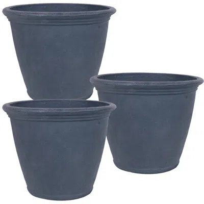Sunnydaze Anjelica Polyresin Indoor/outdoor Unbreakable Double-walled Uv-resistant Flower Pot Planter - 24" Di