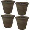 Sunnydaze Arabella Polyresin Outdoor Extra-durable Double-walled Fade-resistant Flower Pot Planter - 19.5" Dia