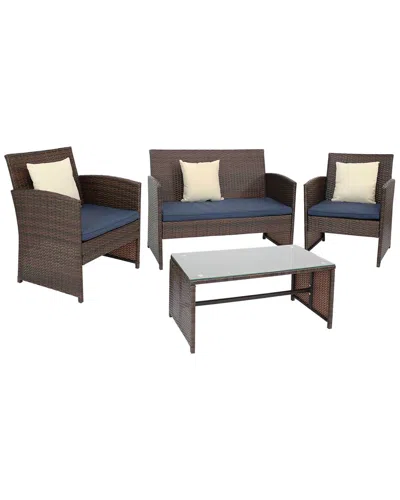Sunnydaze Ardfield 4pc Patio Set In Brown