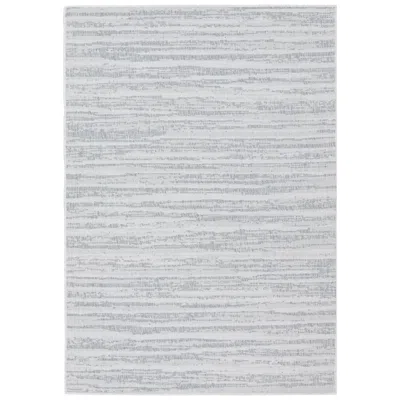 Sunnydaze Artistic Storms Indoor And Outdoor Patio Aria Rug In Iced Silver - 5 Ft. X 7 Ft.