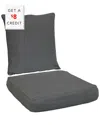 Sunnydaze Back And Seat Cushion Set For Outdoor Deep Seating With $8 Credit In Grey