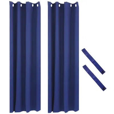 Sunnydaze Blackout Curtain Panel With Grommet Top - 52 X 84 In. - Set Of 2