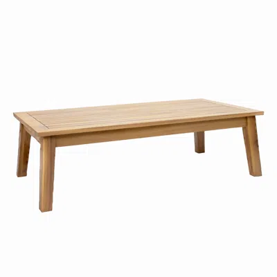 Sunnydaze Bodie Acacia Wood Outdoor Coffee Table With Natural Oil Finish - 45.25" W