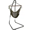 Sunnydaze Caribbean Extra-large Hanging Hammock Chair W/ Adjustable Stand -mocha