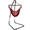 Sunnydaze Caribbean Style Extra Large Hanging Rope Hammock Chair Swing With Stand - 300 Lb Weight Capacity