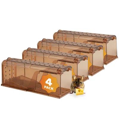 Sunnydaze Catch And Release Humane Mousetrap - 7.5" W X 2.75" D X 2.75" H In Orange