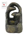 Sunnydaze Indoor Home Office Decorative Resin Cavernous Rock Tiers Tabletop Water Fountain Feature - 12" In Grey