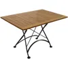Sunnydaze European Chestnut Wood Folding Square Bistro Table