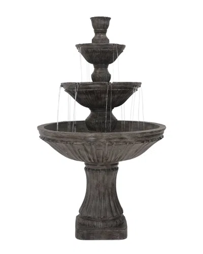 Sunnydaze Classic 3-tier Designer Outdoor Fountain In Brown