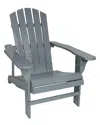 Sunnydaze Outdoor Natural Fir Wood Lounge Backyard Patio Adirondack Chair With Adjustable Backrest In Grey