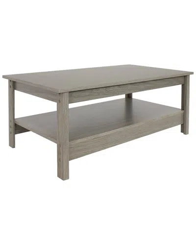 Sunnydaze Coffee Table With Lower Shelf In Gray