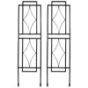 Sunnydaze Contemporary Metal Wire Garden Trellis For Climbing Plants And Flowers - 30" H - Black - 2-pack