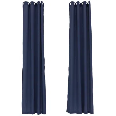 Sunnydaze Contemporary Styles Outdoor Light Filtering Curtain Panels With Grommet Top - Beige - 52" X 120" - 2