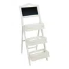 Sunnydaze Country Heart Ladder Plant Stand With Chalkboard - Xx" H