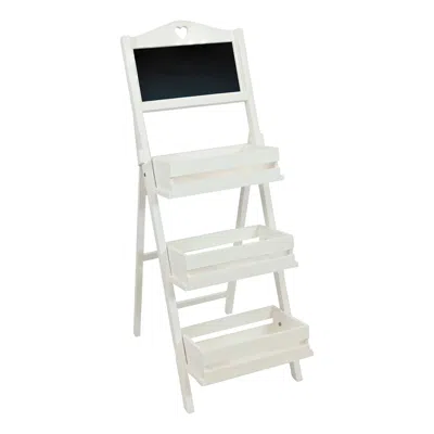Sunnydaze Country Heart Ladder Plant Stand With Chalkboard - Xx" H